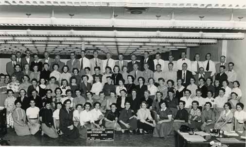 Southwestern Greyhound Lines Company, Fort Worth Office Group Photograph, 1954