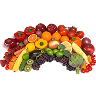 A rainbow of colorful fruits and vegetables