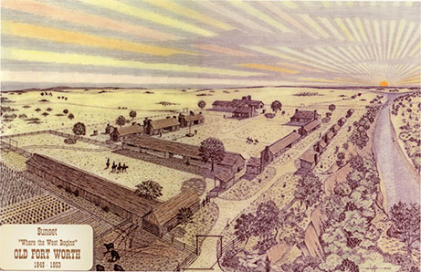 Sunset, Where the West Begins, Old Fort Worth, 1849-1853, William B. Potter, undated