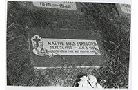 Mattie Lois Stafford, Burke Cemetery