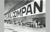 Armour delivery trucks in front of packing house (007-030-441)