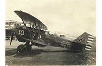 US Army Curtiss P-10 Biplane on Ground at Fort Worth Airport, Meacham Field, photograph, undated