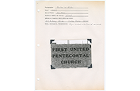 First United Pentecostal Church, Euless, Front Sign, Marlon W. Miller, 1983 (088-007-021)