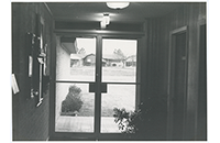 View from Inside Front Door of First United Pentecostal Church Up Close, Euless, Marlon W. Miller, 1983 (088-007-021)