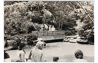 Fort Worth Japanese Garden 14.1, Checkerboard Bridge, June 1986, Beth Collins (088-007-021)