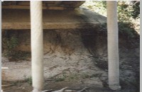 Erosion of bridge at Ridglea Country Club Drive, 1990 (093-007-126)