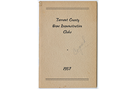 Tarrant County Home Demonstration Clubs Booklet, 1957, Front (021-003-697)