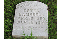 Ester Campbell, Johnson Cemetery