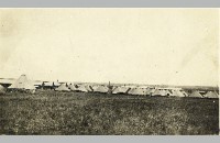 Camp Bowie tents and long sheds, 1918 (007-045-445)