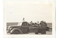 Hicks Flying Field Truck with Plane Wreckage, 1940s, Front (656)