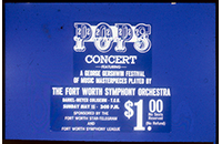 Fort Worth Symphony Orchestra Pops, WBAP TV Channel 5 Advertising Slide, circa 1960s (021-009-656)