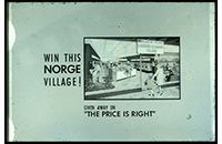 Price is Right, Norge Village, WBAP TV Channel 5 Advertising Slide, circa 1960s (021-009-656)