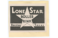 Lone Star Roller Rink Sticker, Barstow, Front