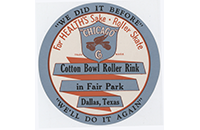 Cotton Bowl Roller Rink, Sticker Label, Dallas (019-024-656)