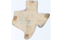 Blue Deuback Skating Rink Sticker, Texas Shaped Label, Dallas, Vickery, Back (019-024-656)