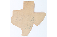 Red Deuback Skating Rink Sticker, Texas Shaped Label, Dallas, Vickery, Back (019-024-656)