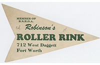 Robinson's Roller Rink Sticker, Label 1, Fort Worth, Front (019-024-656)