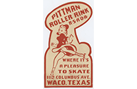 Pittman Roller Rink Sticker, Waco (019-024-656)