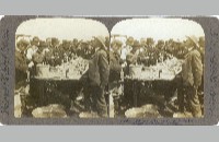 Teddy Roosevelt picnic after rabbit hunt, stereoscope, 1905 (014-032-497)