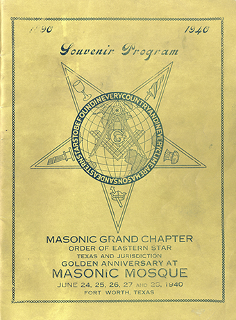 Order of the Eastern Star, Masonic Grand Chapter, Souvenir Program, Fort Worth, 1940