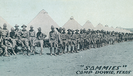 Sammies at Camp Bowie during World War I
