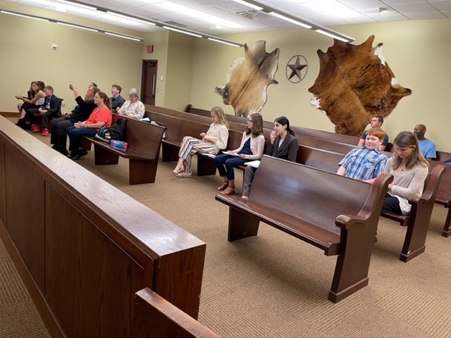 PHOTO OF HOMESCHOOL OBSERVERS SITTING IN THE COURTROOM