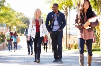 Students walking in the campus