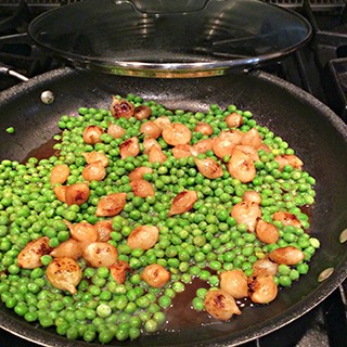 Peas and Caramalized Onions