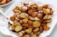 Red roasted garlic potatoes