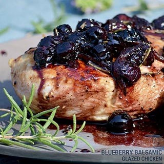 Blueberry Balsamic Glazed Chicken