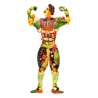 Fruit and Vegetable Muscle Man
